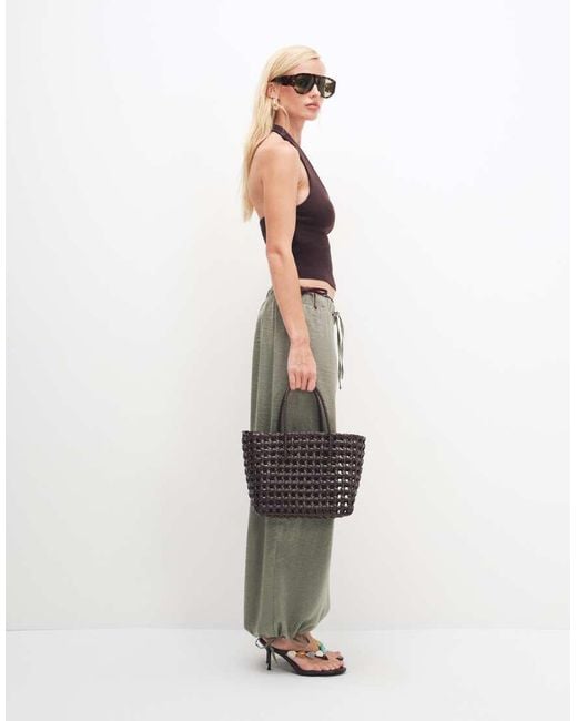 Motel White Brizid Balloon Cuffed Trouser