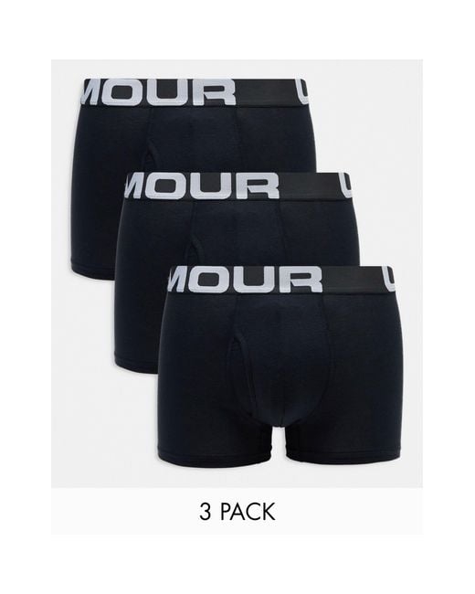 Under Armour Blue Charged 3 Pack 3 Inch Boxers for men