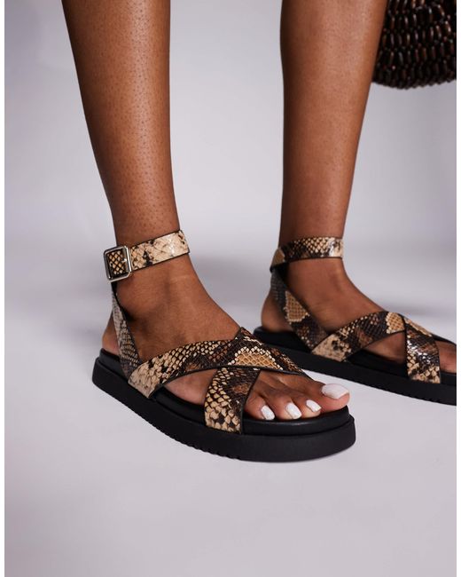 Steve Madden Brown My Bestie Sandals With Strap Buckle