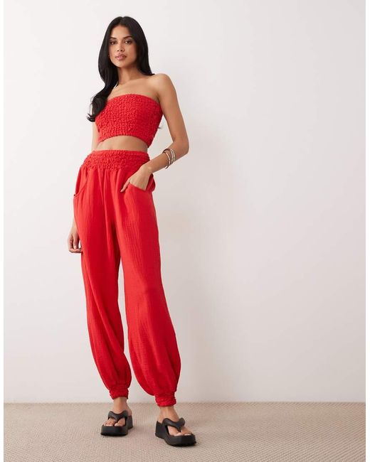 ASOS Cheesecloth Shirred Bandeau