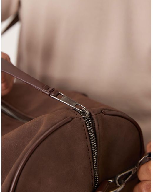 ASOS – reisetasche aus wildleder in Brown für Herren