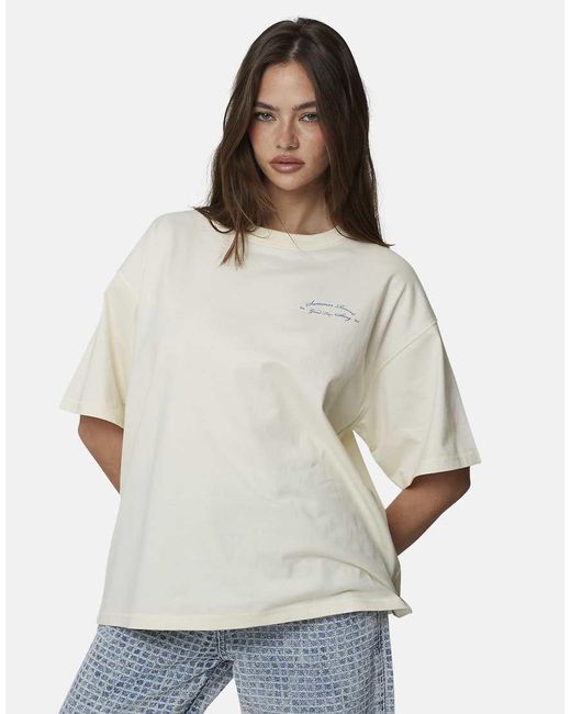 Good For Nothing White Oversized Graphic Tee