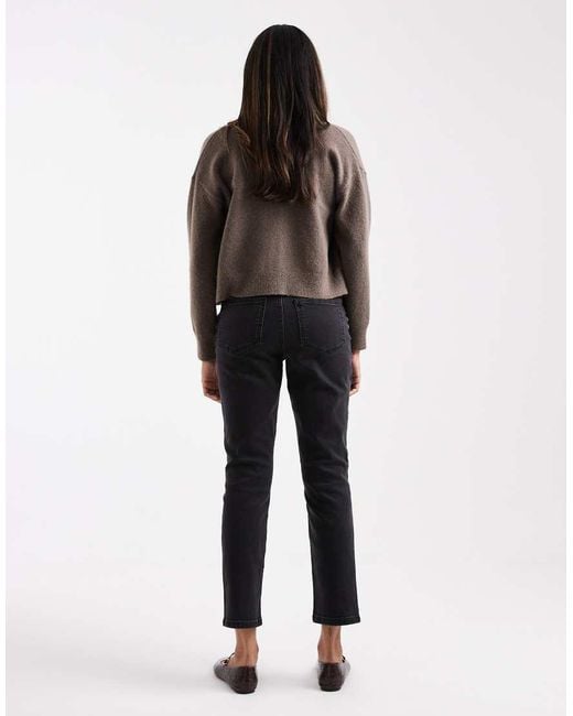 ASOS White Asos Design Maternity Slim Fit Comfort Mom Jeans