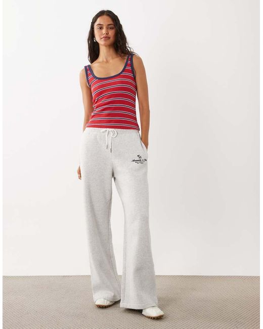Abercrombie & Fitch Red Scoop Neck Tank Top With Built