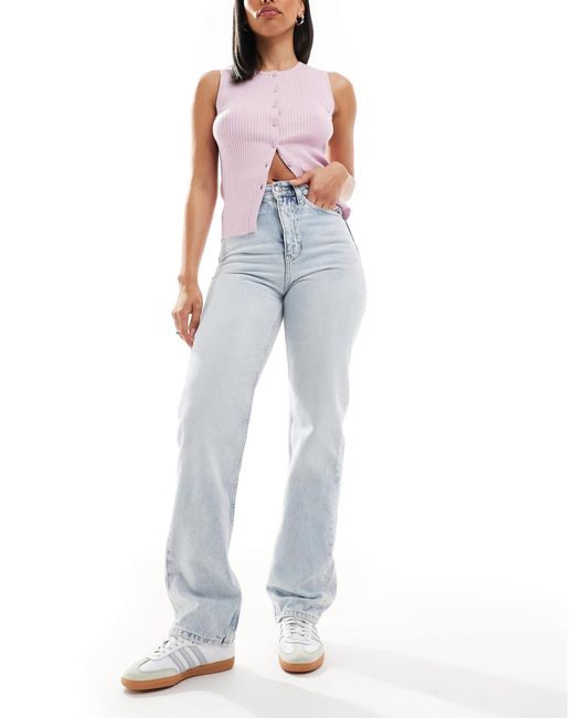 Calvin Klein Blue High Rise Straight Jeans