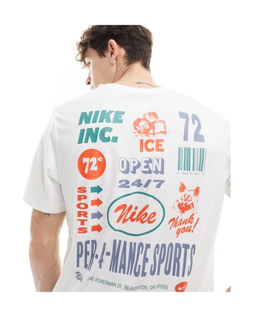 Dri-fit - t-shirt avec imprimé au dos Nike pour homme en coloris White