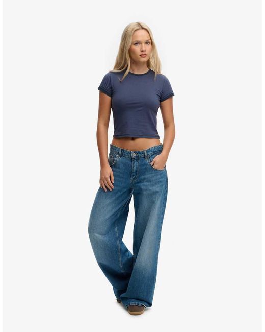 Superdry Blue Athletic Essentials Layered Top