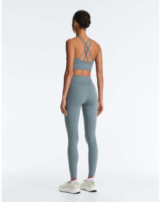 Oysho Blue Comfortlux High-Rise Ankle-Length Leggings
