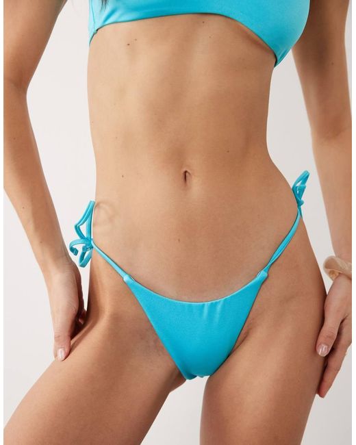 Free Society Blue Tieside Bikini Bottom