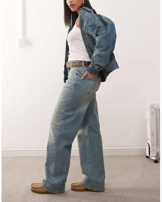 Noisy May Blue Josie High Waist baggy Jeans