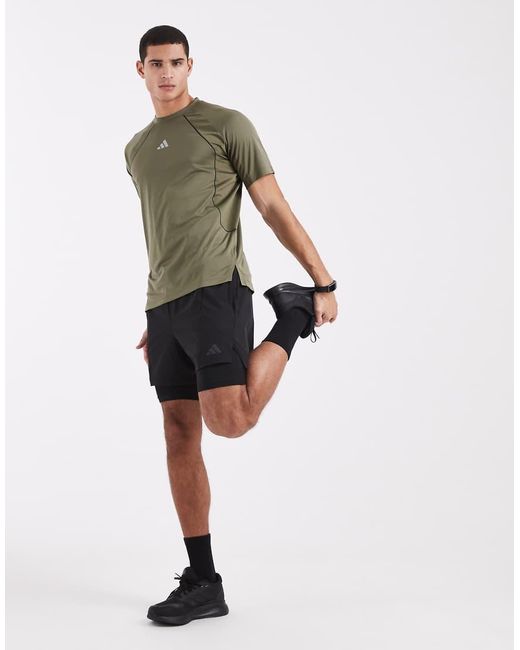 Adidas Originals Black D4T Workout 2In1 Shorts for men