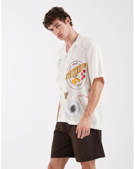 SELECTED White Wool Blend Shorts for men