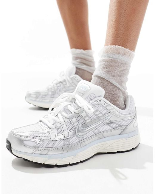 Nike White P-6000 Sneakers