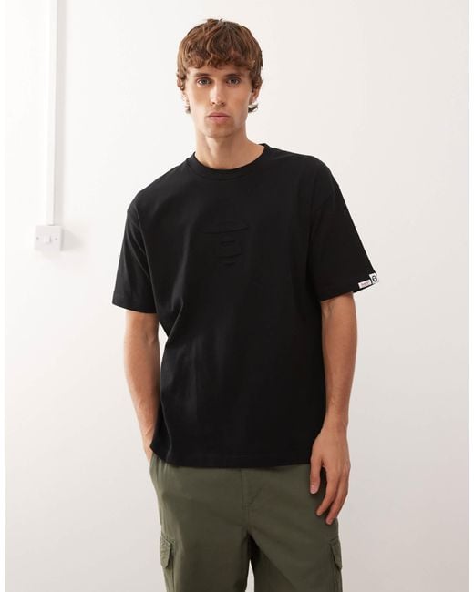 Aape By A Bathing Ape Black Aape By A Bathing Ape Boxy Fit T-shirt for men