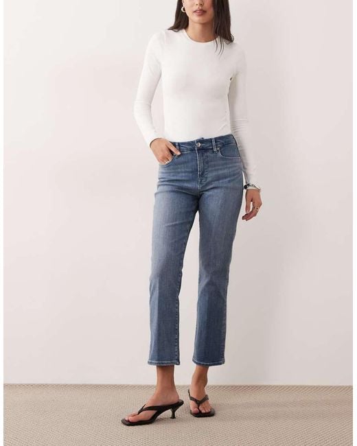 GOOD AMERICAN Blue Denim Good Legs Straight Fit Jeans