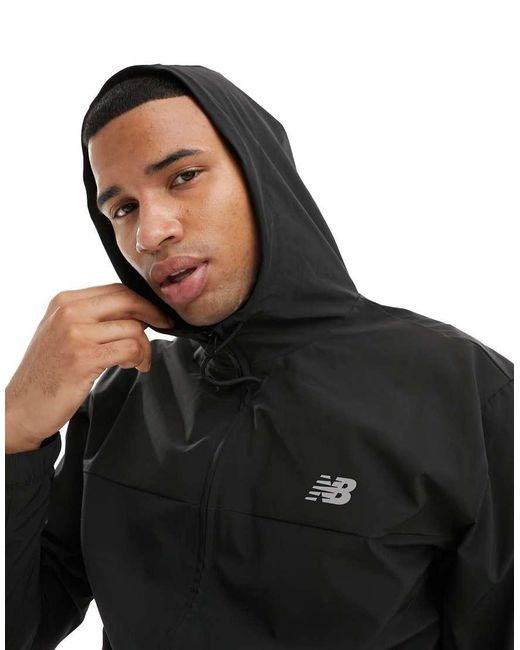 New Balance Black Performance Full Zip Woven Jacket for men