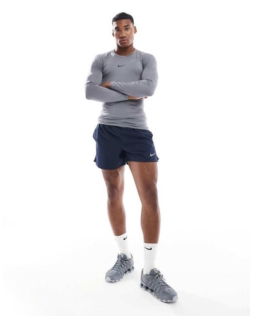 Nike Gray Nike Pro Tight Longsleeve Top for men