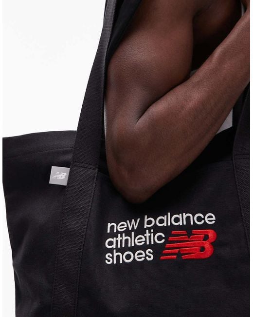 New Balance Black Athletics Tote Bag for men