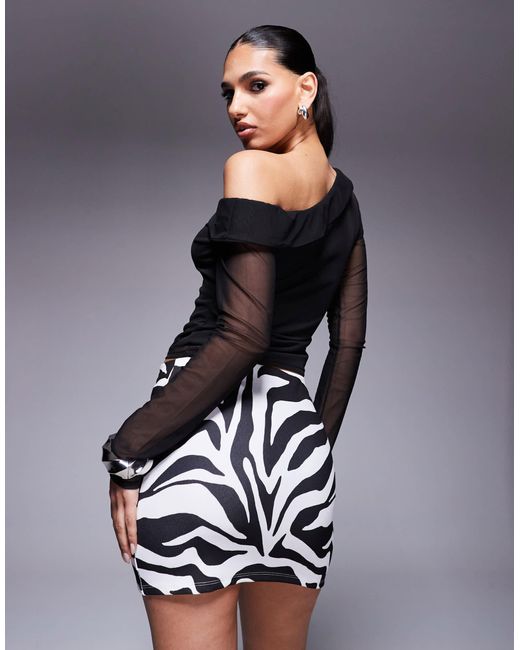 ASOS Low-rise Micro Skirt in Blue | Lyst