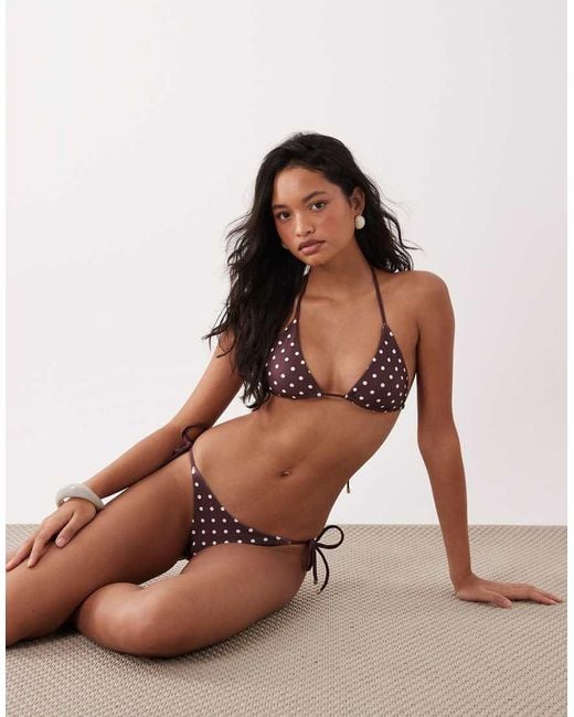Cotton On Brown Triangle Bikini Set