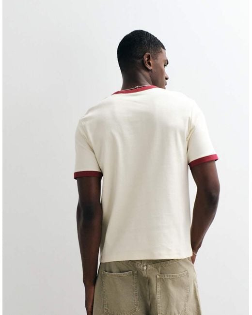 Jack & Jones White Ringer Tee for men