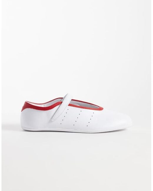 Adidas Originals White Stan Smith Ballet Flat