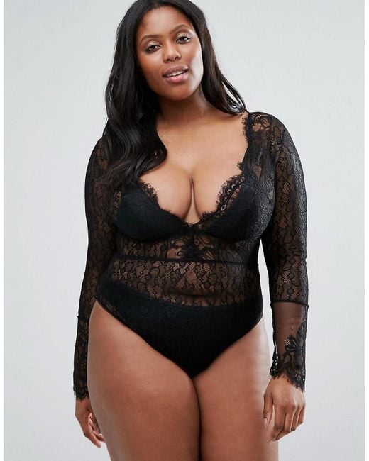 Black plunge mesh cut out body is fat winter