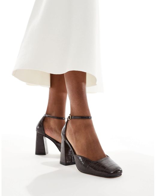SEQWL White Levante Block Heeled Shoes