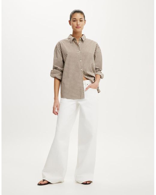 Cotton On Natural Sloane Oversized Shirt
