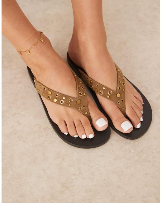 Mango Brown – ledersandalen