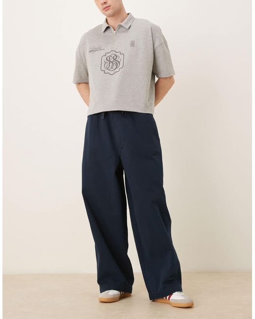 ASOS – oversize-fallschirmhose in Blue für Herren
