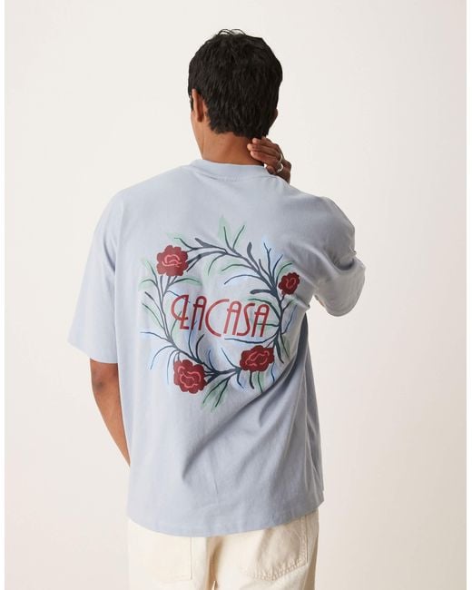 ASOS White Oversized T-shirt With Floral Graphic for men