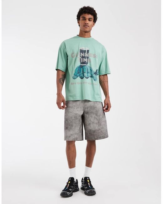 ASOS Gray Longer Length Jort for men