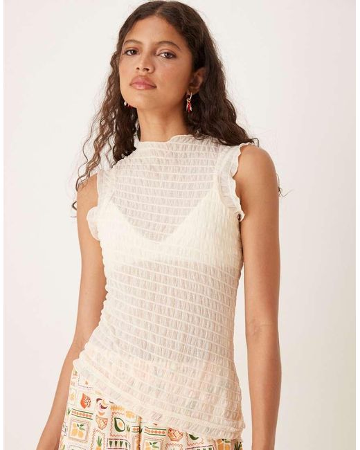 Aware Natural Asymmetric Textured Top