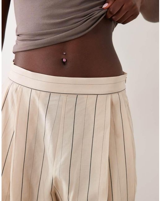 Mango Natural Linen Mix Cuffed Trouser