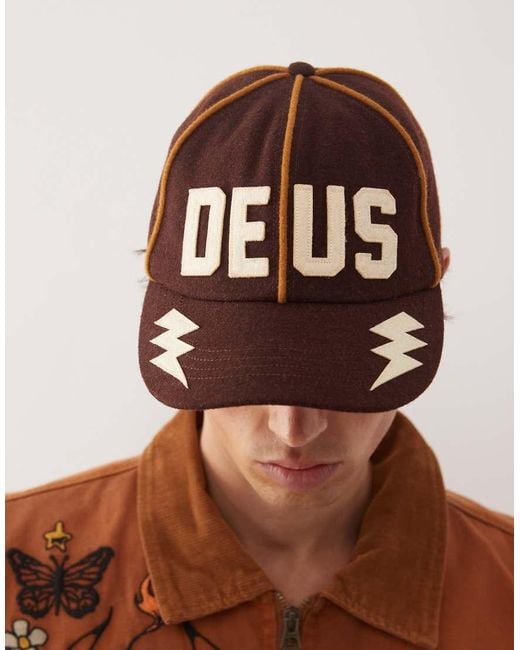Deus Ex Machina Brown Restwell Six Panel Cap for men