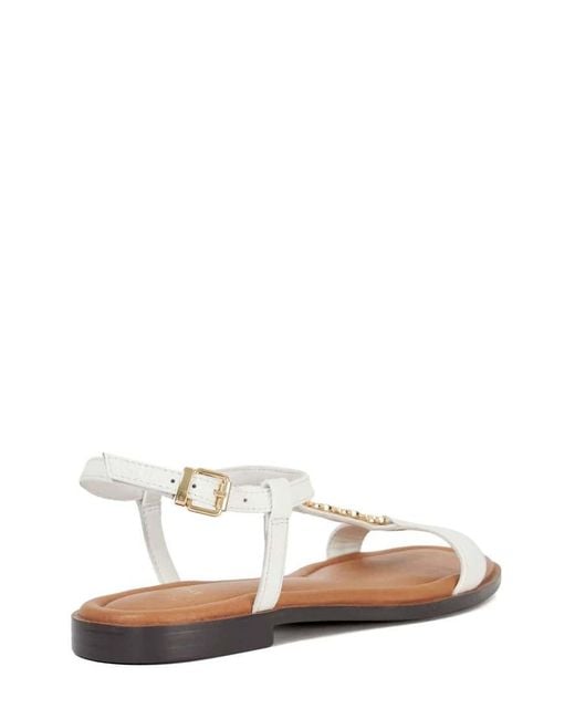 Dune White Lollipops Flat Sandals