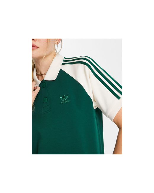 Vestito corto stile polo di adidas Originals in Verde | Lyst
