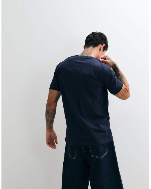 Gant Blue Graphic Text Short Sleeve T-shirt for men