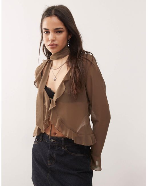 Motel Brown – hirap – transparente bluse