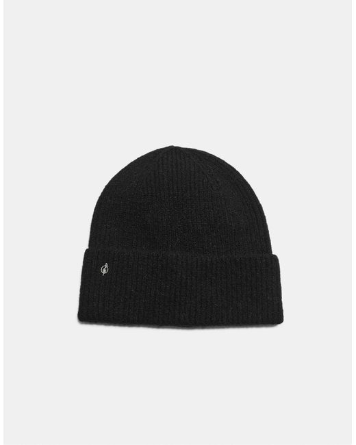 Stradivarius Black Basic-strickmütze