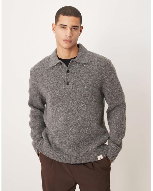 Calvin Klein – strickpullover in Gray für Herren
