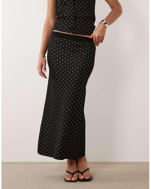 Pretty Lavish Natural Bonnie Knit Fishtail Maxi Skirt