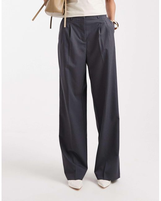 Vero Moda Blue Dad Fit Tailored Trouser