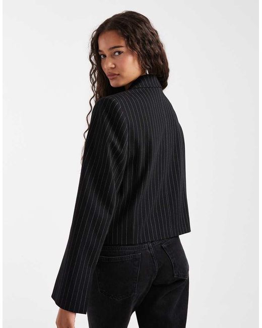 French Connection Black Cropped Blazer