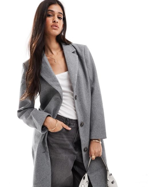 Vila White Longline Formal Coat