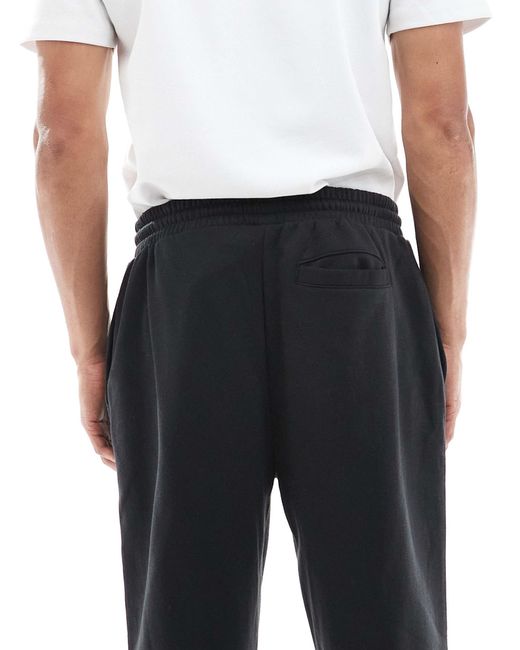 Brave Soul Black Wide Leg Sweatpants With Drawstring Waist for men