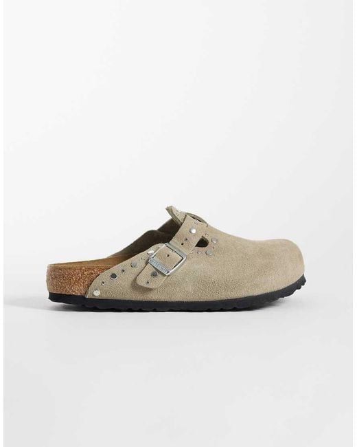 Birkenstock Blue Boston Rivet Suede Clog