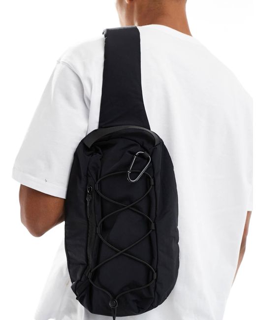 ASOS White Backpack With Drawstring Detail for men