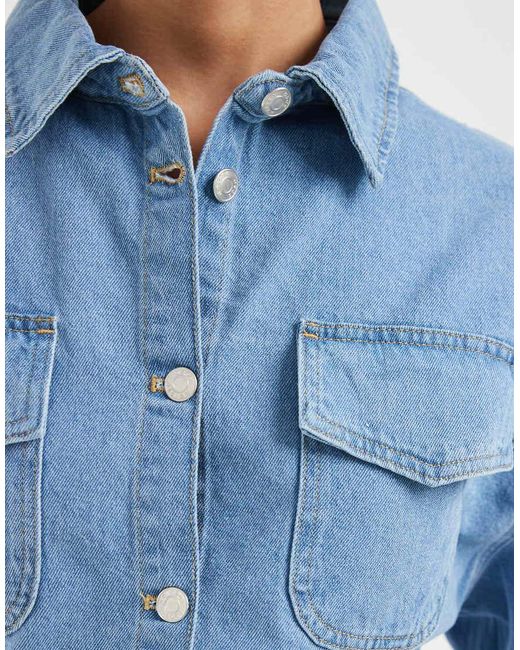 ASOS Blue Batwing Denim Shirt